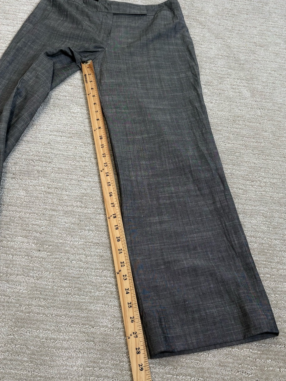 Escada Wool Silk Linen Blend Wide Leg Trouser Pant Size 38 US 8 Mid Rise Classic - Picture 9 of 13